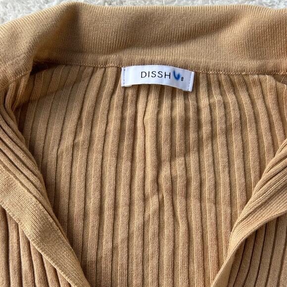 Dissh Tan Collared Top Size 8 - Picture 4 of 7